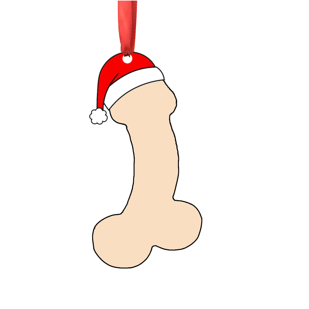 Penis with Santa Hat Ornament