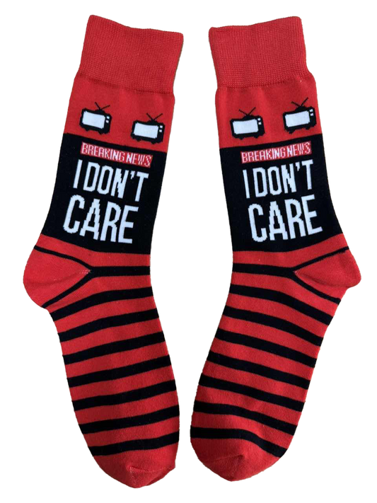 Breaking News I Don't Care Men's Socks