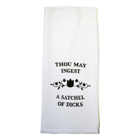 A Satchel of Dicks Tea Towel
